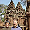Chinary Ung and Jeff von der Schmidt at Banteay Srei Temple, Cambodia, 2004